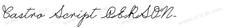 Castro Script PERSON字体转换